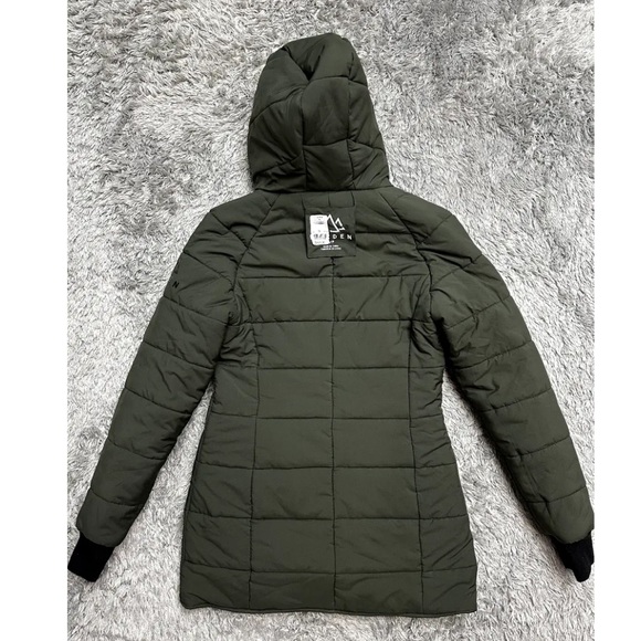 Norden reversible hooded parka jacket- black & army green size S - Picture 13 of 14